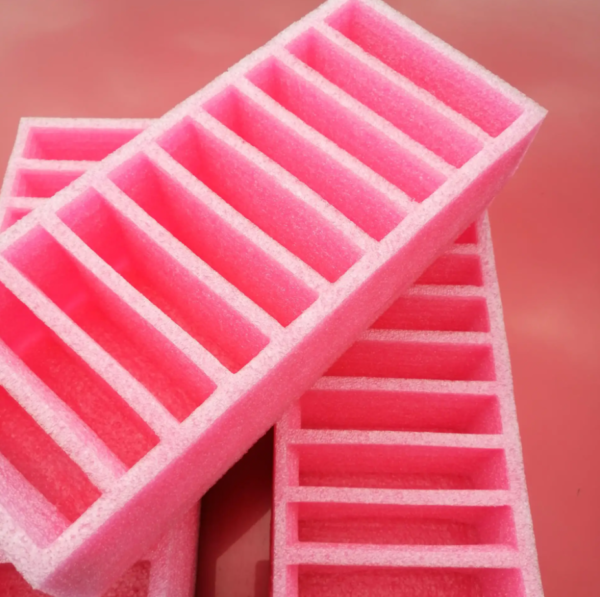 pink foam tray